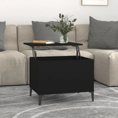 Afbeelding van Salontafel 60x44,5x45 cm bewerkt hout zwart