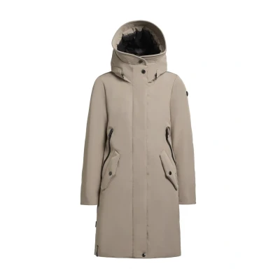 Afbeelding van khujo Charlyn Parka, Dames, Maat: Small, Graubeige