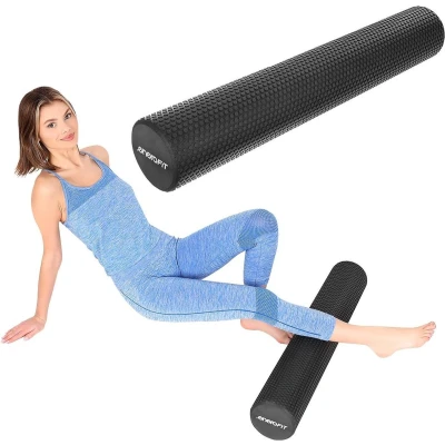 Afbeelding van Foam roller zwart 90x15 cm medium hard