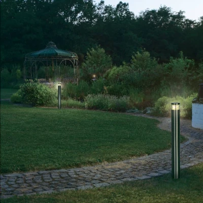 Afbeelding van SLV 230063 Vap Slim Staande buitenlamp Spaarlamp E27 20 W RVS (geborsteld)