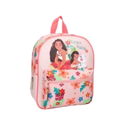 Afbeelding van mybagstory Vaiana rugzak voor meisjes roze kind school kleuterschool schooltas maat 30 cm verstelbare bandjes cadeau idee, roze, kind,