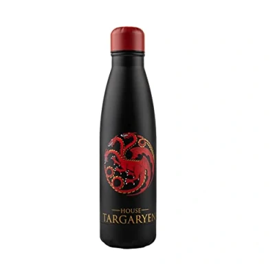 Afbeelding van Game of Thrones Thermo Metalen Waterfles House Targaryen