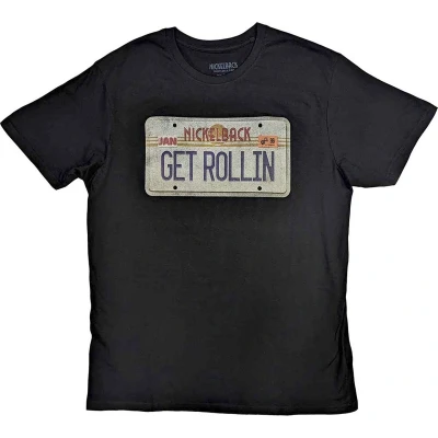 Afbeelding van Nickelback License Plate Heren T shirt S Zwart