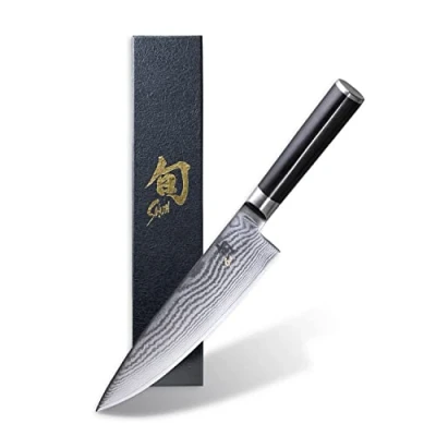 Afbeelding van KAI Shun Klassiek Japans koksmes voor linkshandigen, 20 cm, lemmetlengte Damascus mes 32 lagen VG Max kern 61 (±1) HRC handvat van pakkawood gemaakt in Japan gesmeed