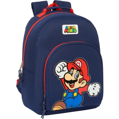 Afbeelding van Schoolrugzak Super Mario World Marineblauw 32 x 42 15 cm