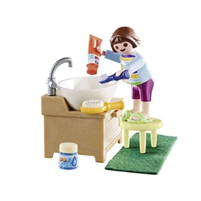 Image de Playmobil La maison moderne 70301 Enfant avec lavabo