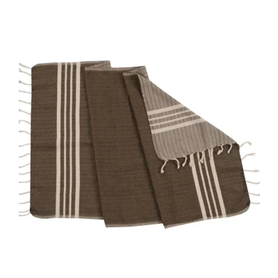 Afbeelding van Kleine Hamamdoek Krem Sultan Khaki 100x50cm