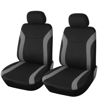 Afbeelding van Upgrade4cars Voorstoelhoezen, zwart en grijs, universele autostoelhoezenset voor bestuurders passagiersstoel, auto accessoires binnen