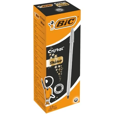Afbeelding van Boligrafo de tinta líquida Bic 921339 Zwart Zilverkleurig 0,32 mm (20 Onderdelen)