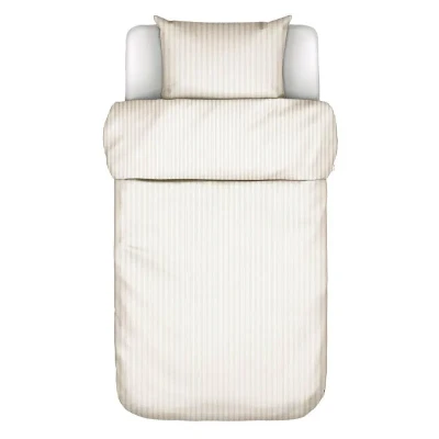 Afbeelding van MARC O&#039;POLO Classic Fine Stripe Dekbedovertrek Dark Sand Eenpersoons 140x200/220 cm