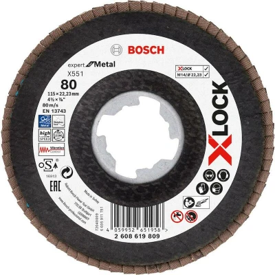 Afbeelding van Bosch Accessories 2608619809 X551 Lamellenschijf Diameter 115 mm Boordiameter 22.23 1 stuk(s)
