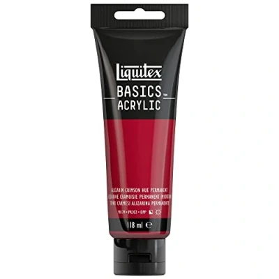 Afbeelding van Liquitex Basics Acrylverf, 118 ml, tube, 116, Permanent Alizarine Crimson imitatie ROW, kleur: karmijnrood