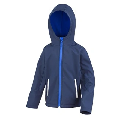 Afbeelding van Result Junior TX Performance Hooded Soft Shell Jacket RT224J Navy/Royal L (9 10)