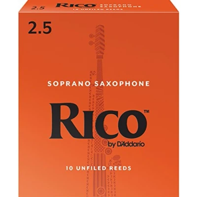 Image de D&#039;Addario RIA1025 Anches saxophone soprano, force 2.5, boîte de 10
