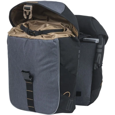 Afbeelding van Basil Miles dubbele fietstas MIK, 34L, black slate