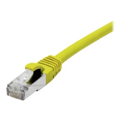 Image de Dexlan Cordon de raccordement RJ 45 (M) pour 2 m S/FTP CAT 6a sans halogène, moulé, crochet jaune