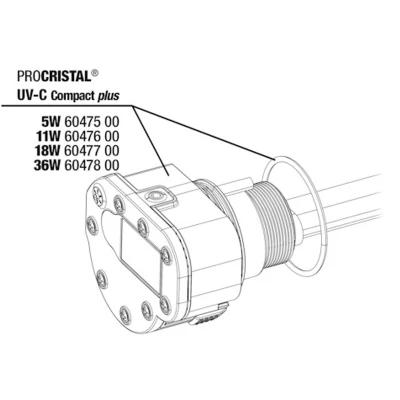 Afbeelding van Jbl Procristal Uv C Compact Plus Elektrische Eenheid filters 5 Watt