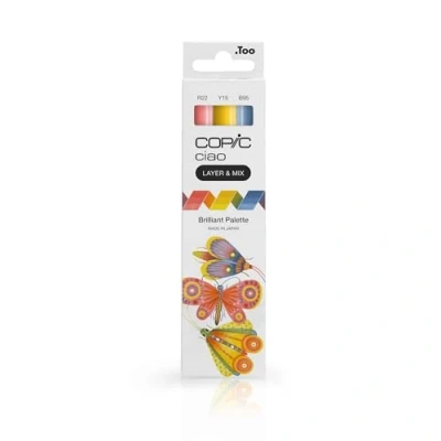Afbeelding van Copic Ciao Layer &amp; Mix Paletstiften, glanzend, kunst, kleuren, grafisch, markeerstift, design, manga, 3 stuks