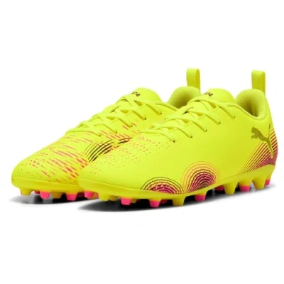 Afbeelding van Puma Future 8 PLAY MG JR Unisex Voetbalschoenen met Kunststof noppen voor kinderen, Maat: 37.5, Yellow alert/black/sun struck