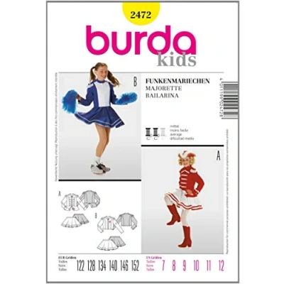 Afbeelding van Burda Naaipatroon 2472 Dansmarieke en majorette