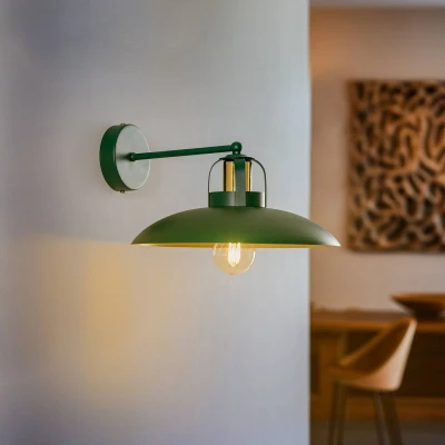 Afbeelding van Wandlamp Felix, groen/goud