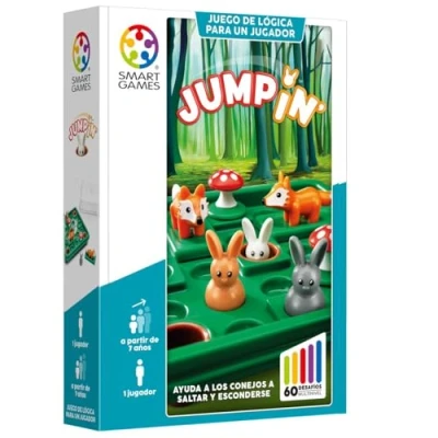 Afbeelding van Smartgames Jump In&#039; Bordspellen voor kinderen van 7 jaar, spelletjes kinderen, gezelschapsspellen, educatieve puzzels 60 uitdagingen