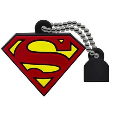 Image de Clé USB 2.0 Emtec 16 Go Collector Superman Rouge et jaune