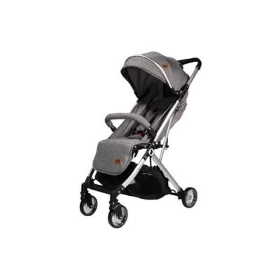 Afbeelding van Ding Vivo Wandelwagen Grijs/Zilver Inklapbare buggy Inclusief boodschappenmandje en zonnekap