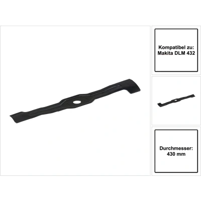 Afbeelding van Makita Cirkelmes 430Mm 191D43 8 Geschikt Voor Elektrische Grasmaaiers Passend op Model: DLM432Z Zwart 430 mm Vangen en Mulchen