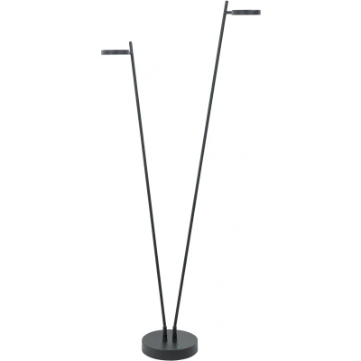Afbeelding van LED vloerlamp Round Move, 2 lamps zwart 142 cm CCT dimbaar