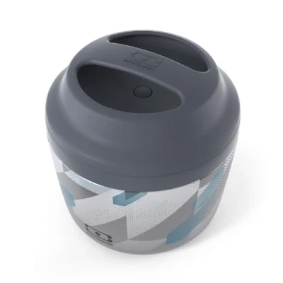 Afbeelding van monbento Bento lunchbox MB Element Graphic Afmetingen Geïsoleerde houdt maaltijden warm en koud Ideale voor werk buiten BPA vrij Geometrisch patroon