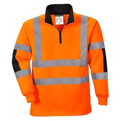 Afbeelding van Portwest B308 Rugby Xenon werkshirt, hoge zichtbaarheid, oranje, 4X Large