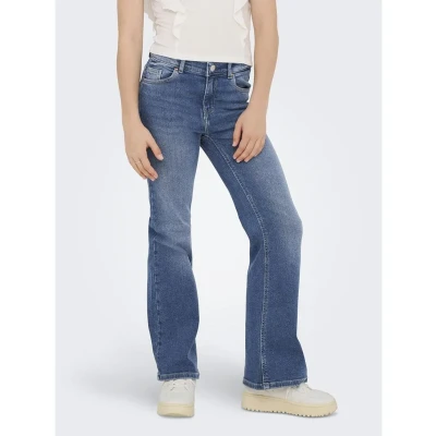 Afbeelding van ONLY Girls Kogjuicy LIFE Straight leg jeans voor kinderen, Maat: 128, Medium blue denim