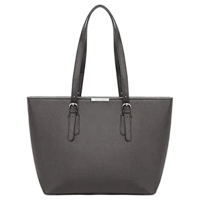 Afbeelding van David Jones Shopping Handtas Vrouwen Groot Tas Hoge School Meisje Tote Bag Schouder PU Lang Handvat Shopper Grote Capaciteit A4 Studententas Werk, grijs.