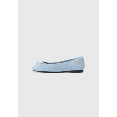 Afbeelding van Tommy Hilfiger Ballerina&#039;s, Dames, Maat: 37, Brisk blue Veloursleer