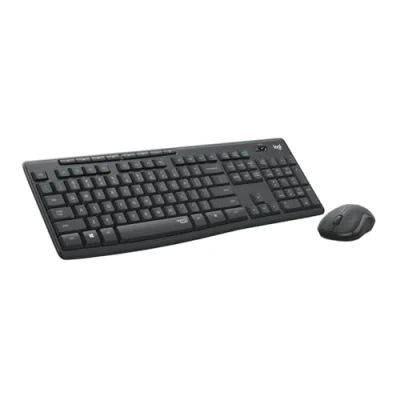 Afbeelding van Toetsenbord Logitech MK295 Silent Wireless Combo Zwart Grijs Grafiet Monochrome Qwerty US