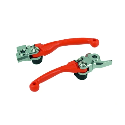 Afbeelding van POLISPORT 8487200039 set van onbreekbare inklapbare handgrepen, machinaal bewerkt uit aluminium, inclusief adapters voor motorfiets, KTM oranje