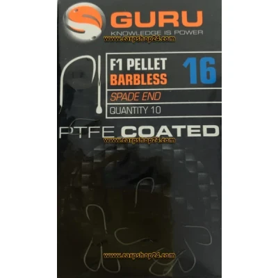 Afbeelding van Guru F1 Pellet Barbless Spade End (10pcs) Maat : 16