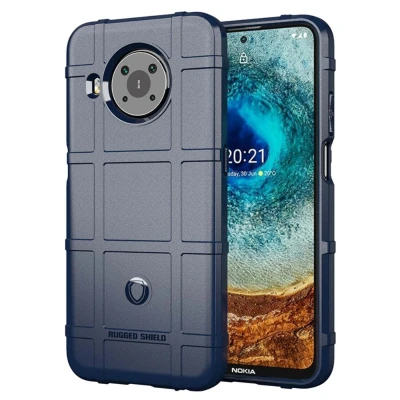 Afbeelding van iMoshion Hoesje Geschikt voor Nokia X20 / X10 Siliconen Rugged Shield Backcover Blauw