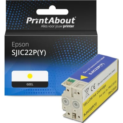 Afbeelding van Huismerk Epson SJIC22P(Y) Inktcartridge Geel