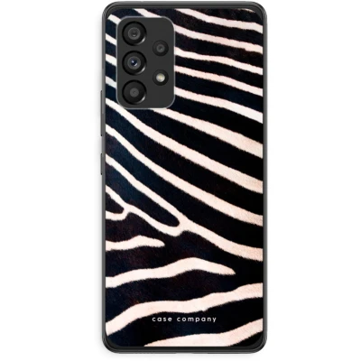 Afbeelding van Case Company® hoesje geschikt voor Samsung Galaxy A53 5G Zebra Soft Cover Telefoonhoesje Bescherming aan alle Kanten en Schermrand