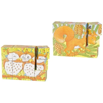 Afbeelding van Goki Cube puzzle, forest animals
