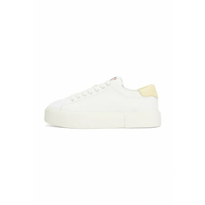 Afbeelding van Tommy Jeans Sneakers laag, Dames, Maat: 36, Ecru Polyester