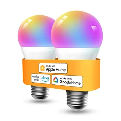 Afbeelding van Refoss Slimme wifi lamp, E27 led, compatibel met Apple HomeKit, Alexa/Google Home, 810 lm, 9 W, 2700 K 6500 K, RGBWW dimbaar (komt overeen 60 W) spraakbediening, afstandsbediening