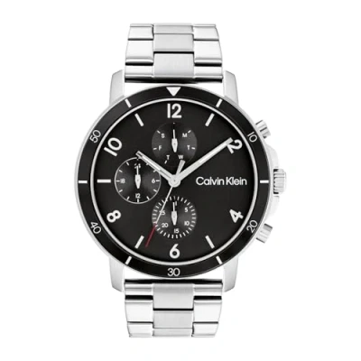 Afbeelding van Calvin Klein Multifunctioneel analoog kwartshorloge voor heren met zilverkleurige roestvrijstalen Armband 25200067, zilver.,