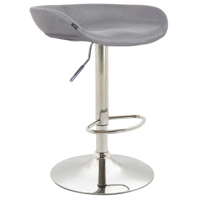 Afbeelding van Barkruk Namsos Stof Chrome frame Grijs