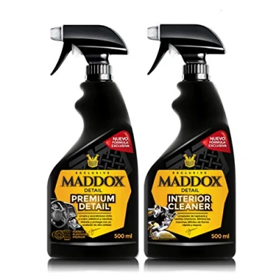 Image de Maddox Detail Interior Care Kit 2x500ml Nettoyant pour Tableaux de Bord avec Brillant Nettoyage en Profondeur et Protection la Tapisserie Voiture 2 Produits