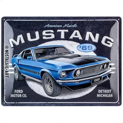 Afbeelding van Wandbord Special Edition Ford Mustang 69 American Muscle