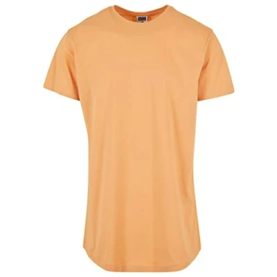 Image de Urban Classics T shirt long en forme de paléorange, S pour homme, Orange pâle,