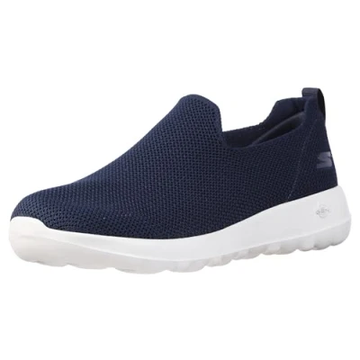 Afbeelding van Skechers Go Max Athletic Air Mesh Chaussures de marche à enfiler pour homme, Bleu marine, blanc, 10 UK X Wide